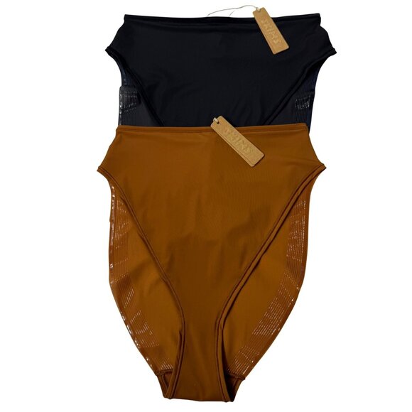 SKIMS Jelly Sheer Cheeky Brief Lot of 2 Copper Onyx XS/S - Picture 1 of 11